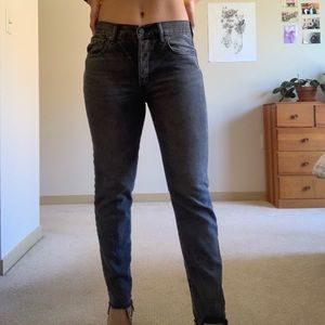 American Eagle Black High-Waisted Girlfriend Jeans